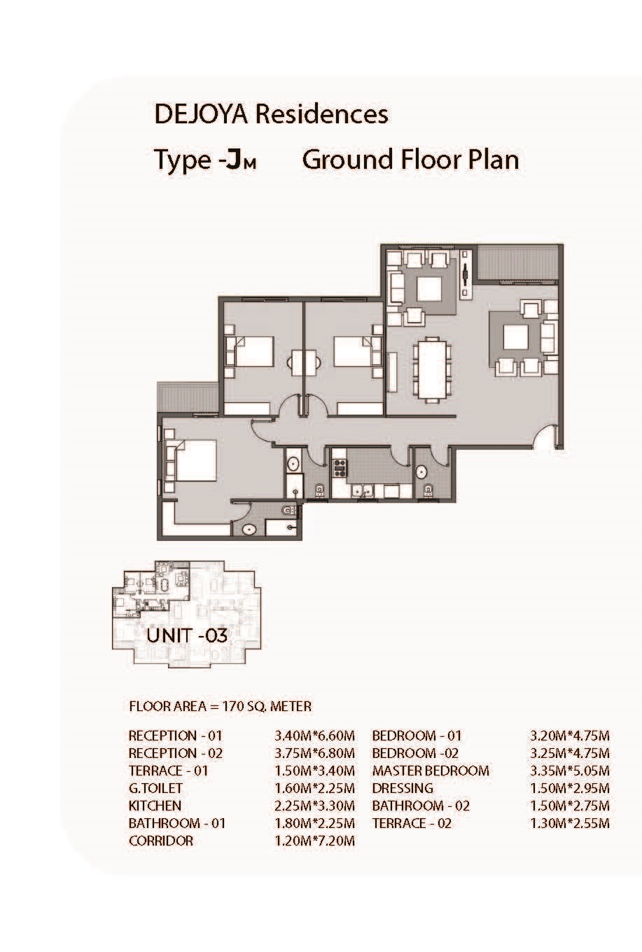Floor plan for apartment at Dejoya Residence