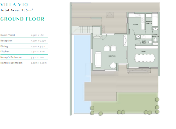 Floor plan for villa at Il Monte Galala