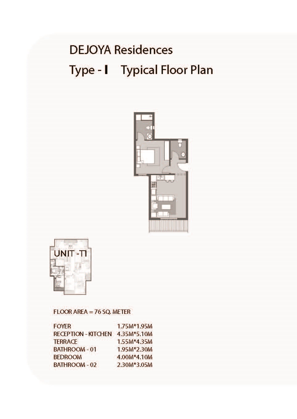 Floor plan for apartment at Dejoya Residence