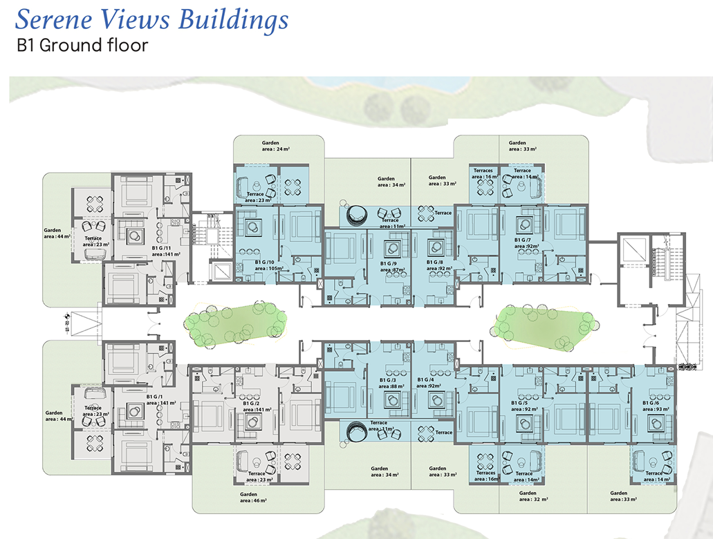 Floor plan for apartment at Zoya Ghazala Bay