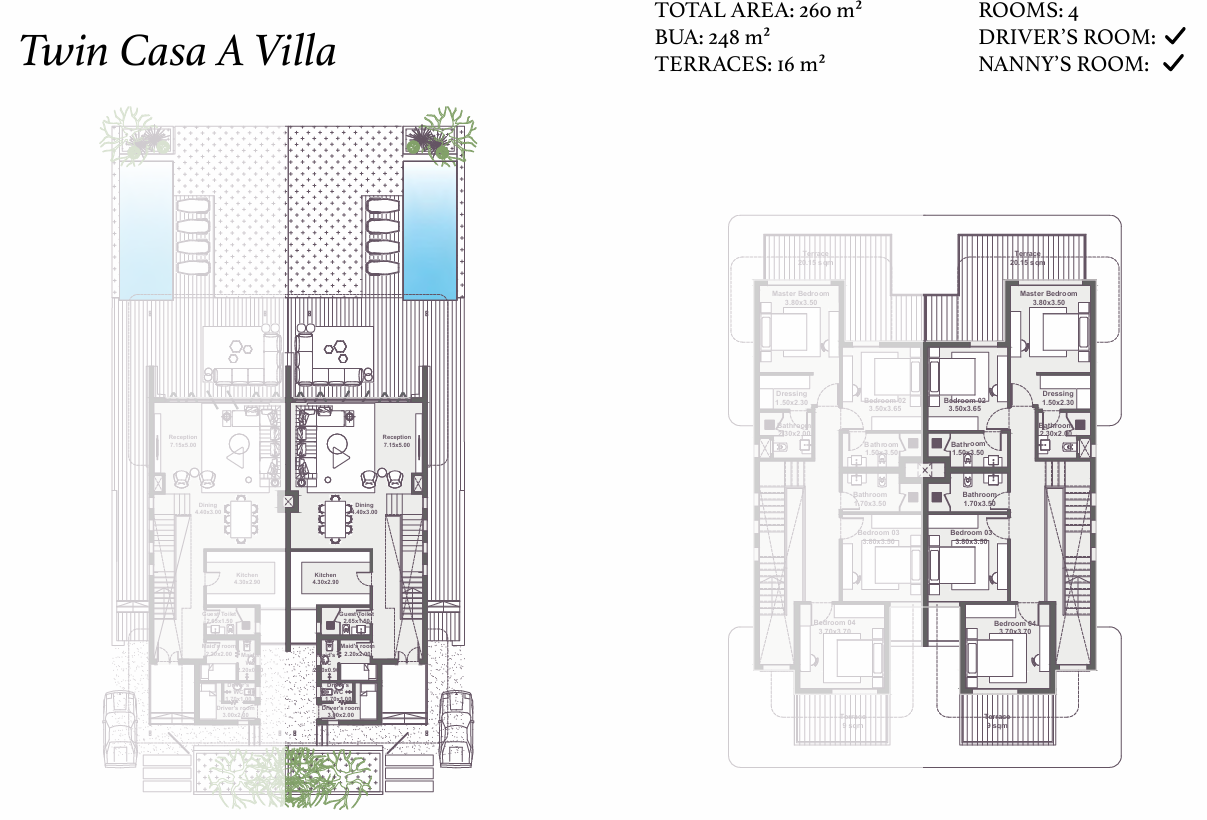 Floor plan for  at Zoya Ghazala Bay