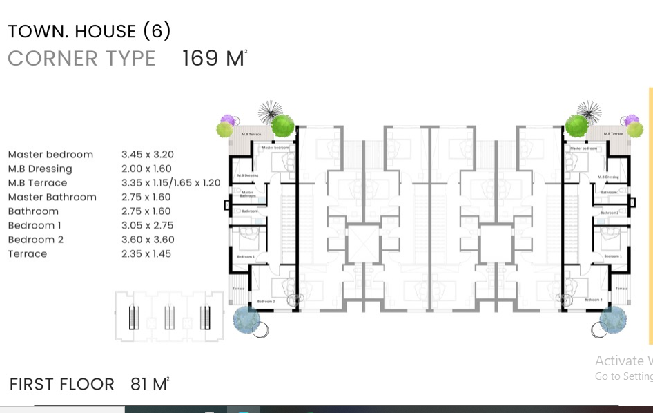 Floor plan for townhouse at Gaia