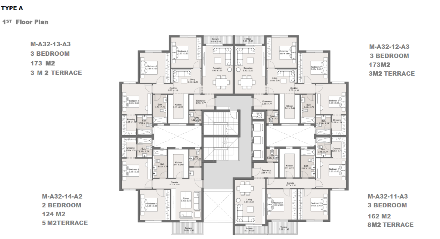 Floor plan for apartment at Maliv