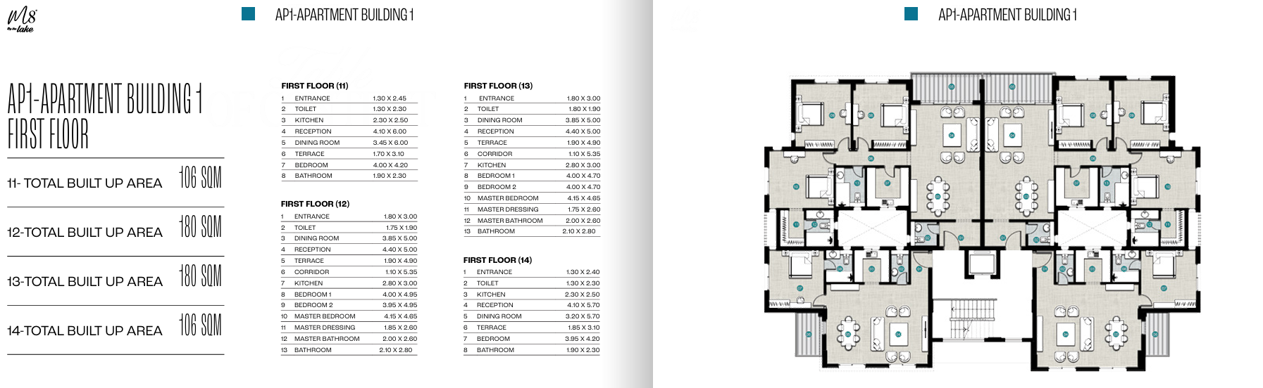 Floor plan for apartment at Marina 8 By The Lake