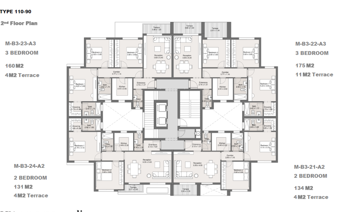 Floor plan for apartment at Maliv
