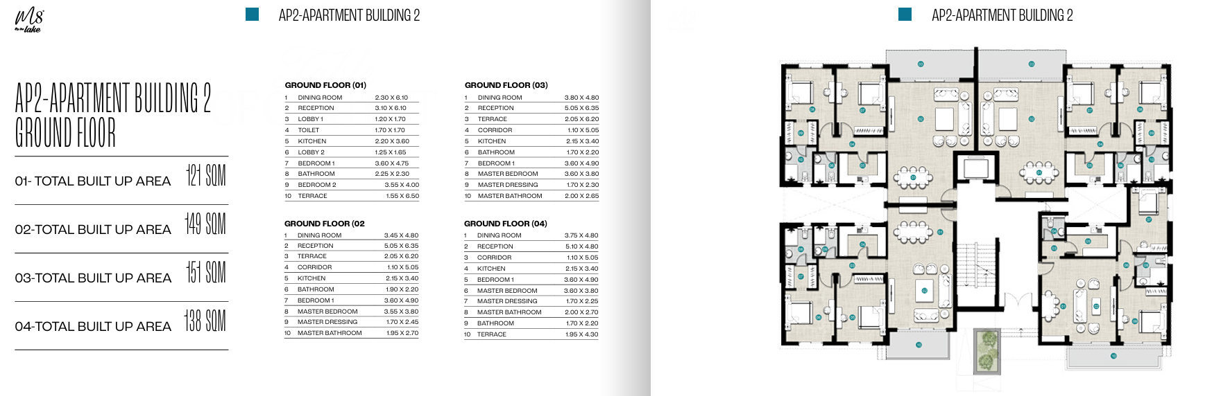 Floor plan for apartment at Marina 8 By The Lake
