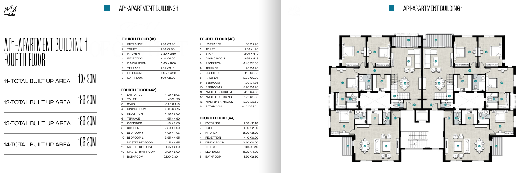 Floor plan for apartment at Marina 8 By The Lake