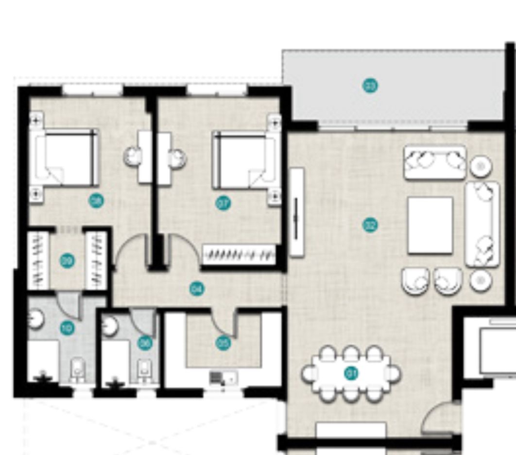 Floor plan for apartment at Marina 8 By The Lake