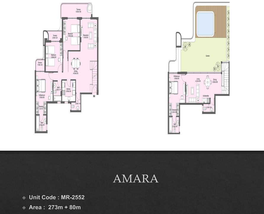 Floor plan for apartment at Amara
