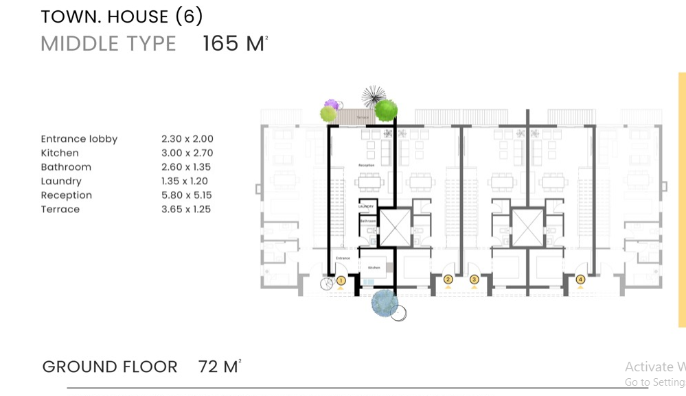 Floor plan for townhouse at Gaia