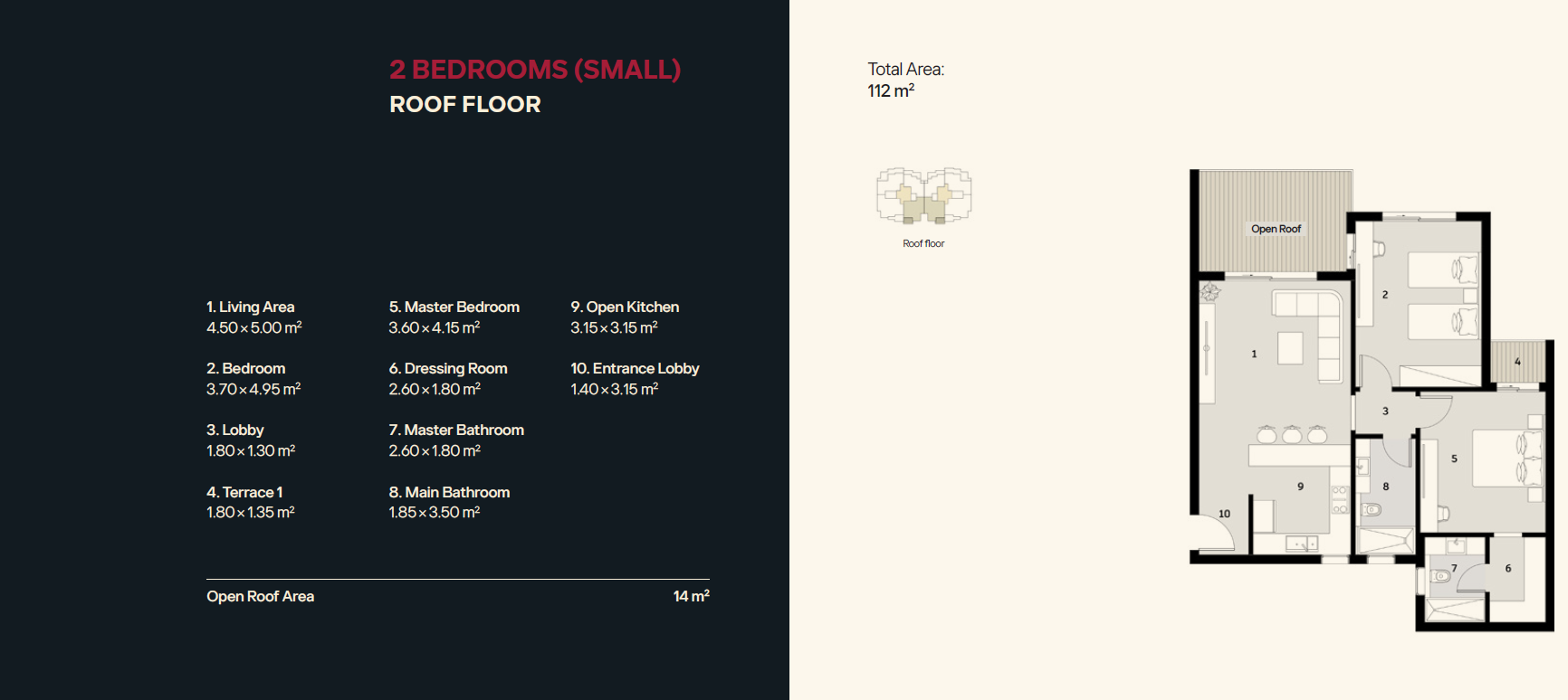 Floor plan for apartment at Ivoire West