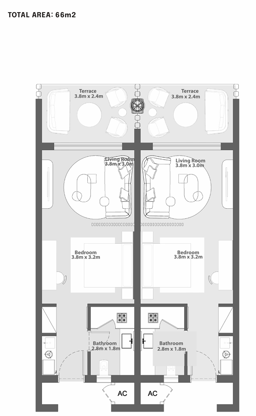 Floor plan for  at Zoya Ghazala Bay