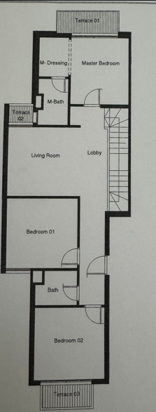 Floor plan for duplex at Telal East