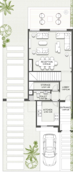 Floor plan for townhouse at At East