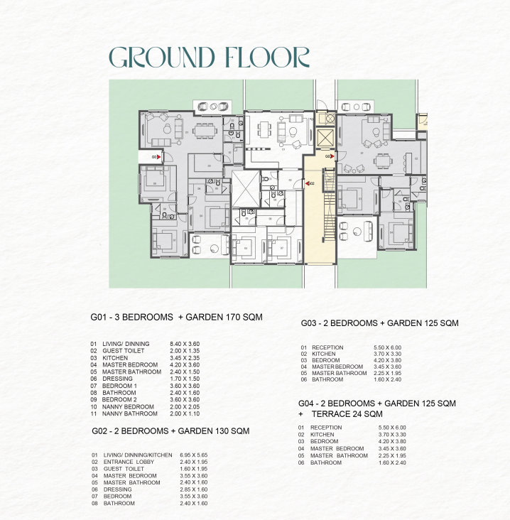 Floor plan for apartment at Saada Boutique