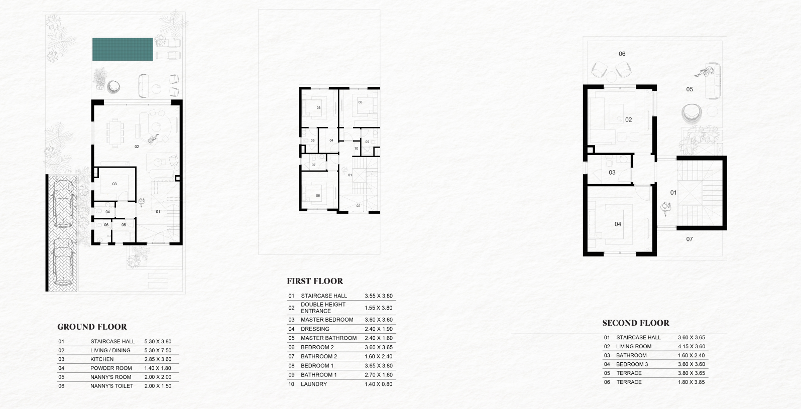 Floor plan for villa at Saada Boutique