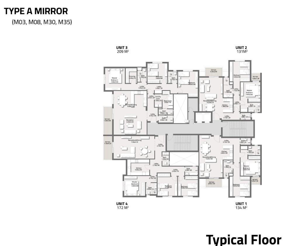 Floor plan for apartment at Stei8ht