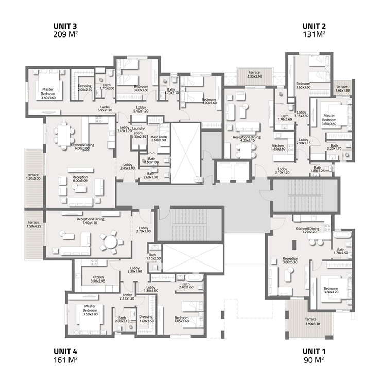 Floor plan for apartment at Stei8ht