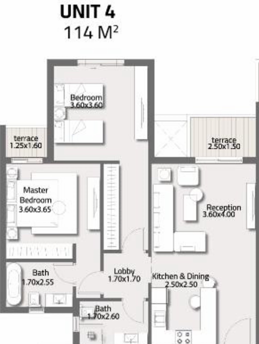 Floor plan for apartment at Stei8ht