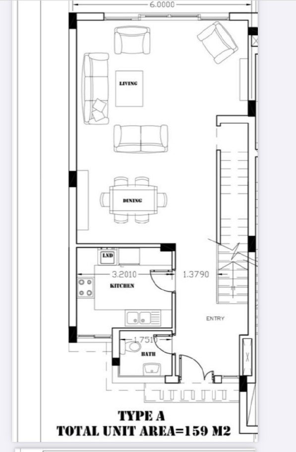 Floor plan for townhouse at Grand Park