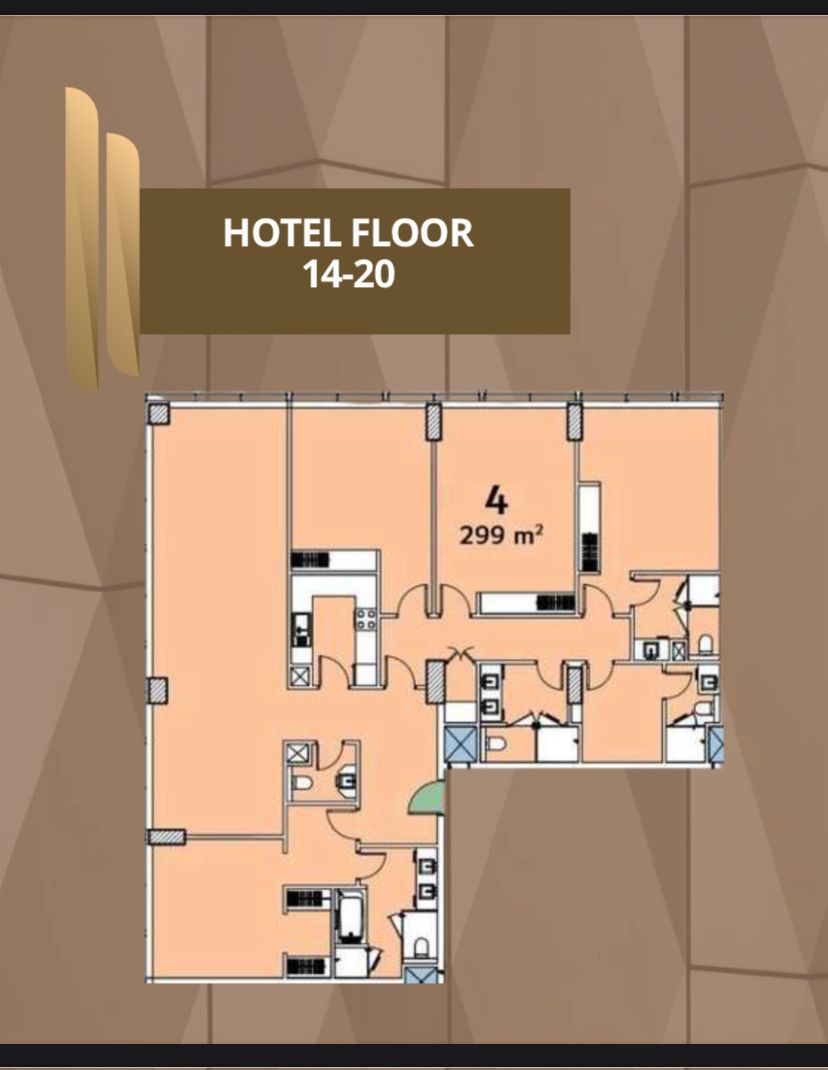 Floor plan for apartment at Sofitel Oia Towers