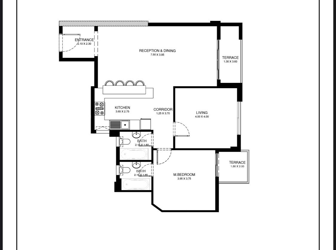 Floor plan for apartment at The Loft
