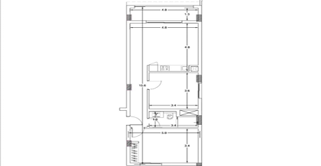 Floor plan for studio at Alura