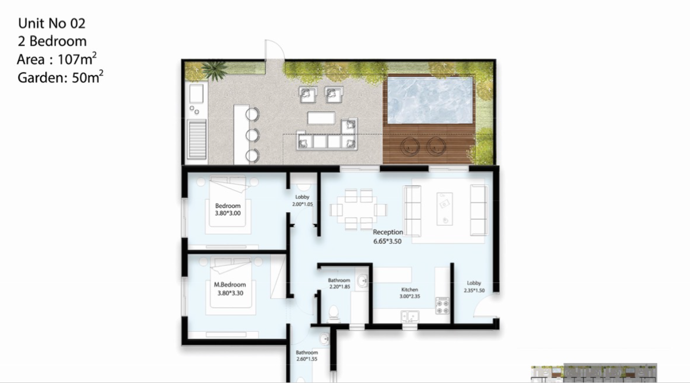 Floor plan for apartment at Notion