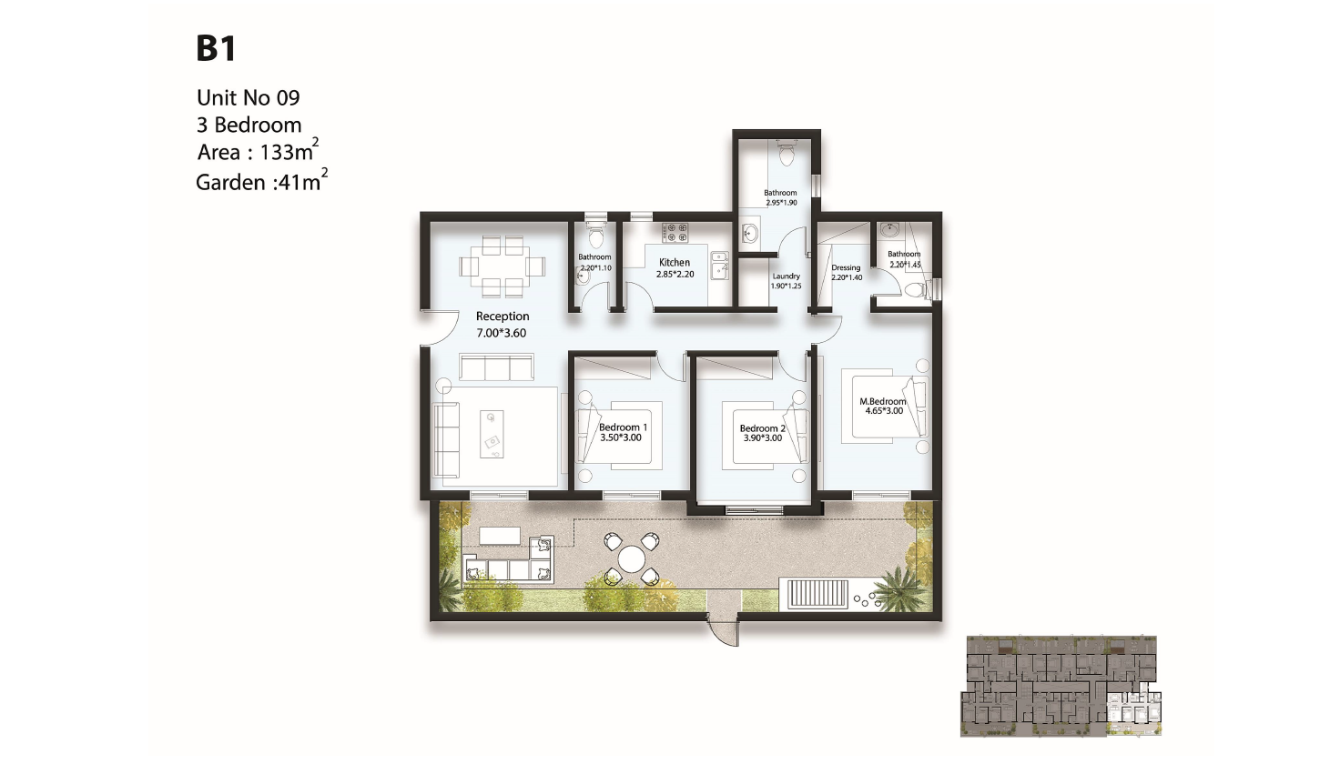 Floor plan for apartment at Notion