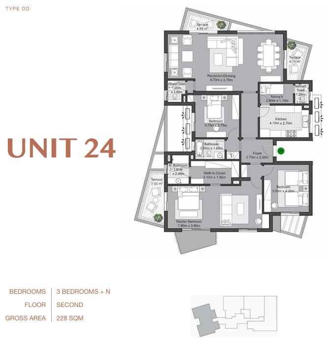 Floor plan for apartment at V Residences By Villette