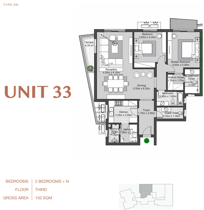Floor plan for apartment at V Residences By Villette