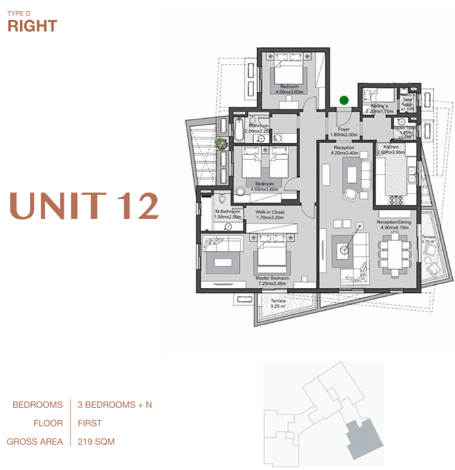 Floor plan for apartment at V Residences By Villette