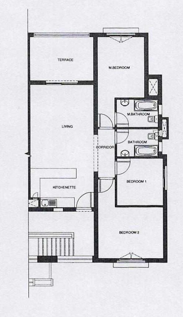 Floor plan for chalet at Mountain View Ras El Hekma