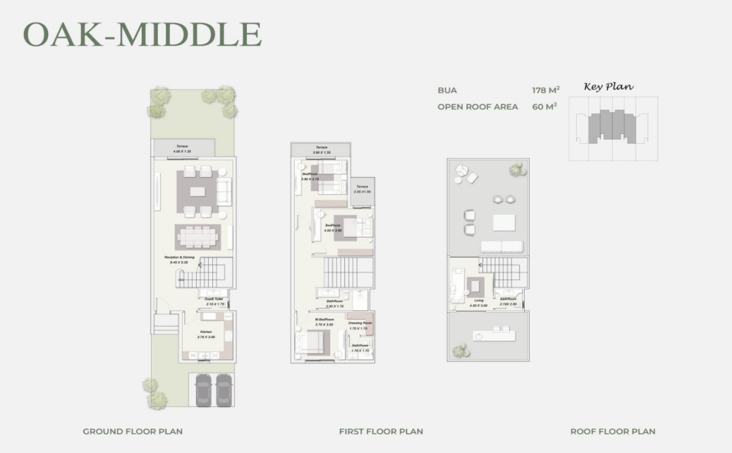 Floor plan for townhouse at Key Of Greens