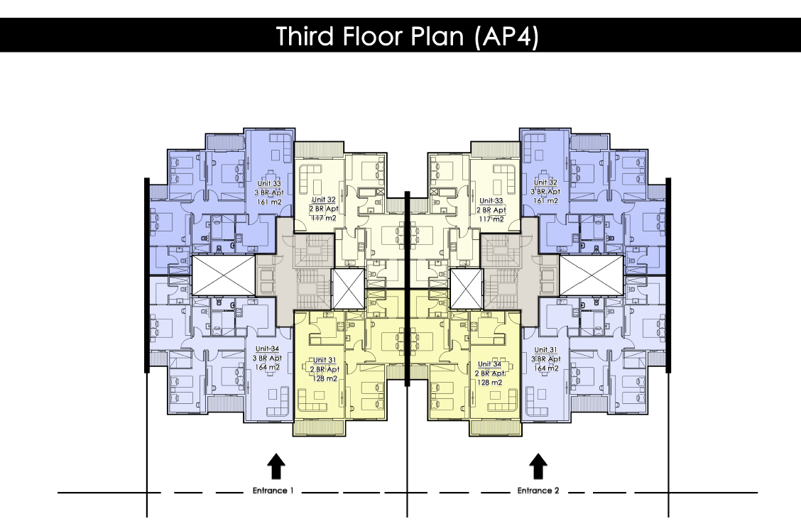 Floor plan for apartment at Ivoire West