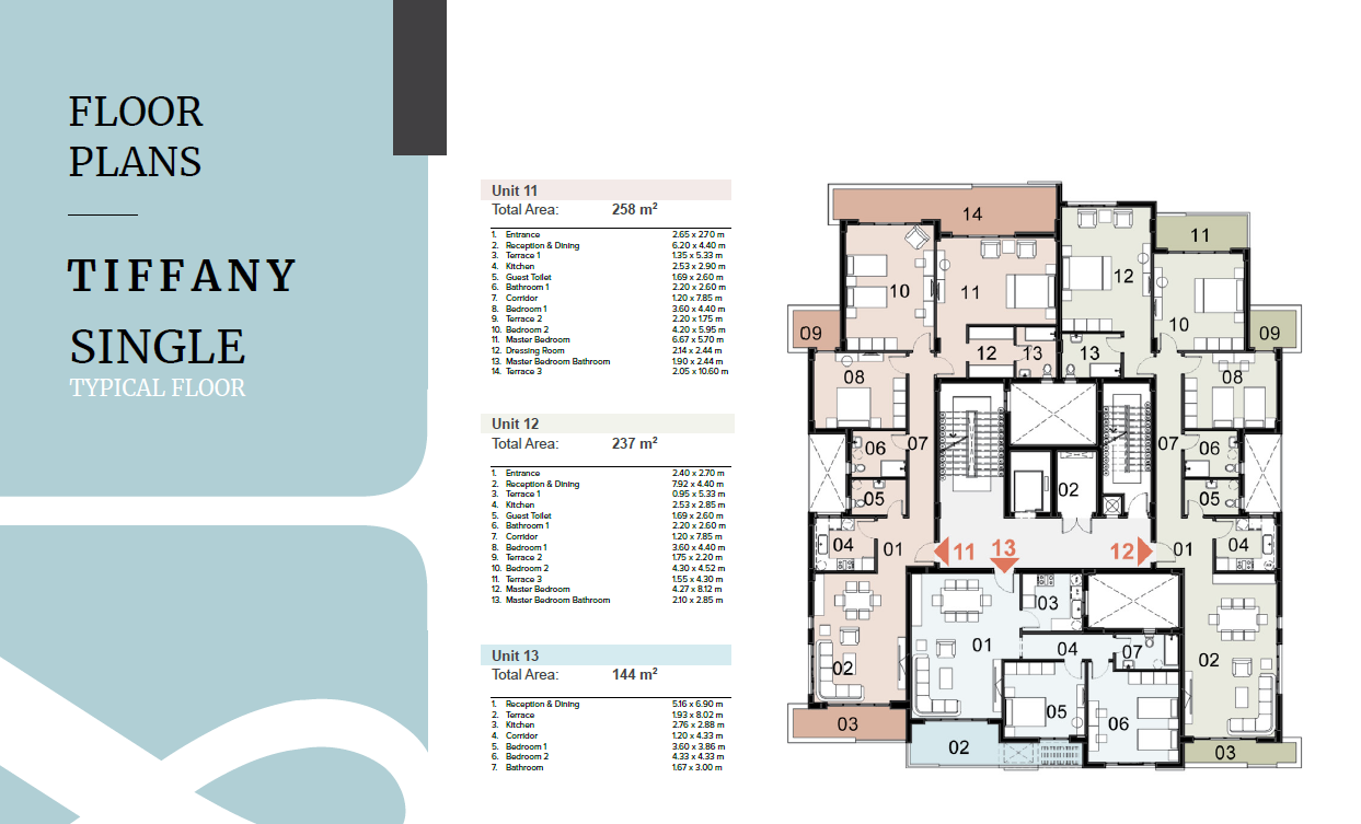 Floor plan for apartment at Mazarine