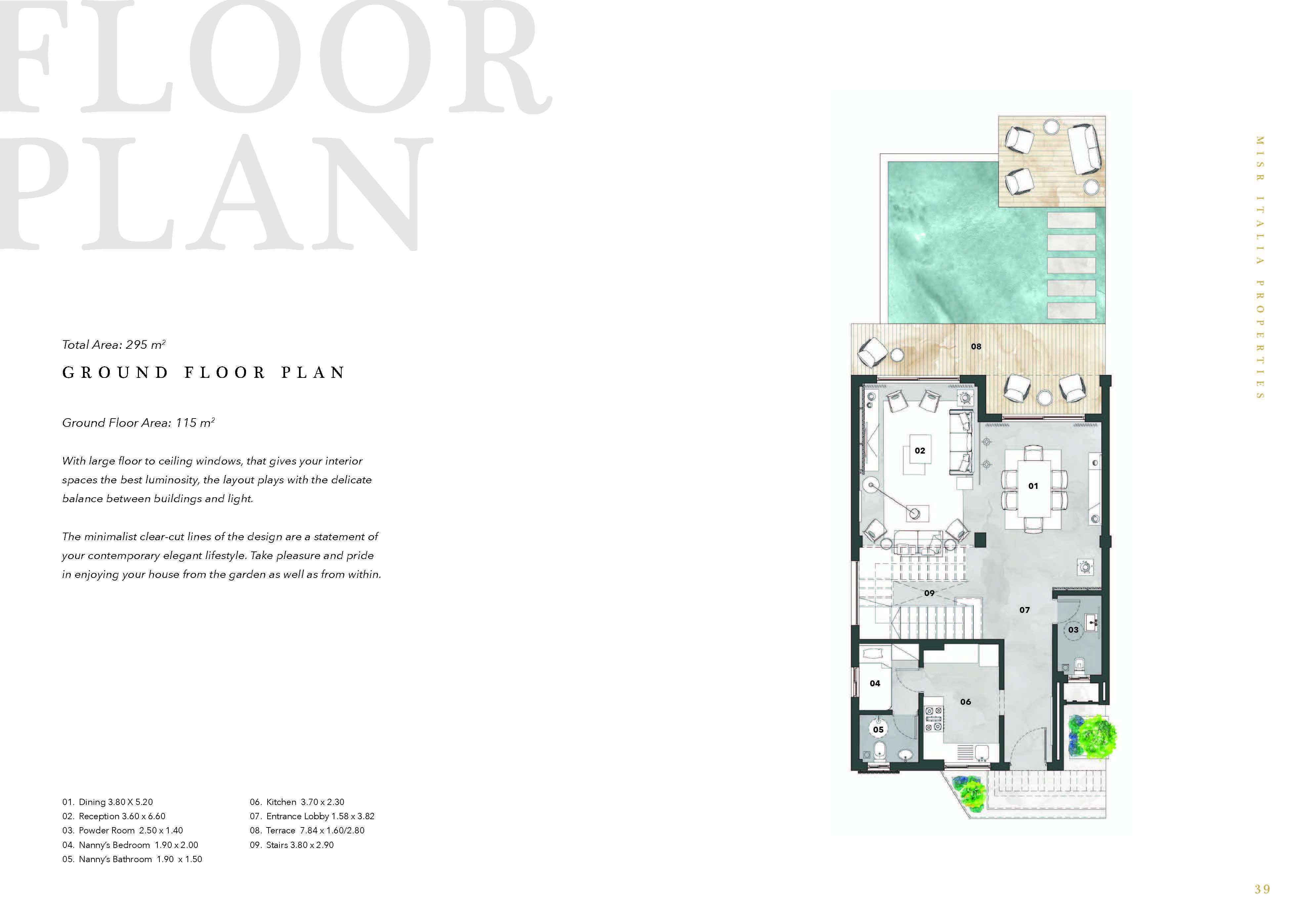 Floor plan for townhouse at Vinci