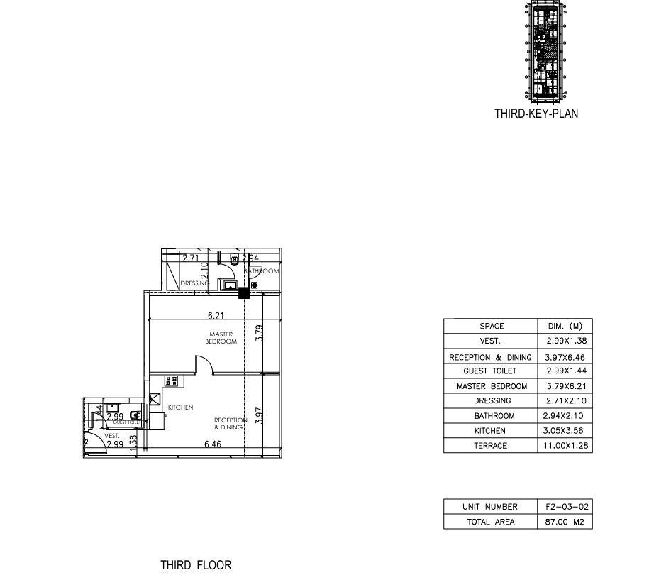 Floor plan for apartment at Parklane