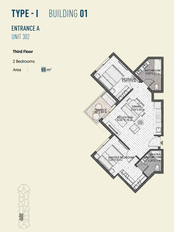 Floor plan for chalet at The Island - Marina 5