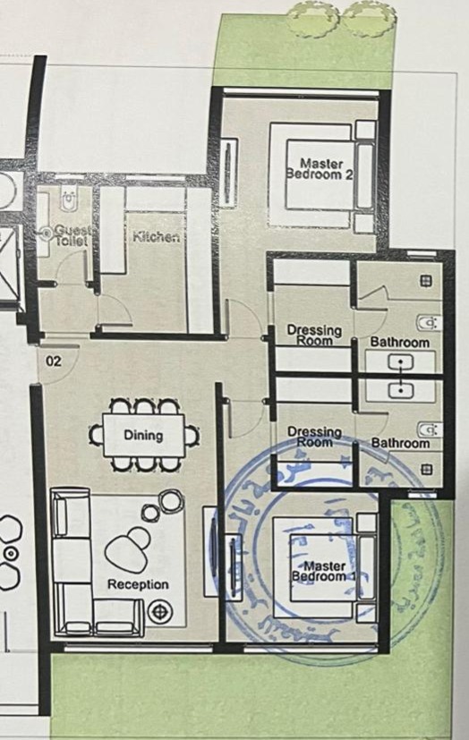 Floor plan for apartment at PX