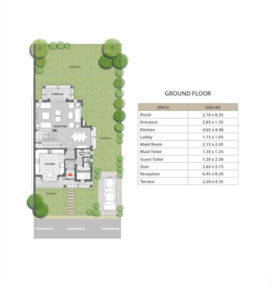 Floor plan for villa at Mountain View 4