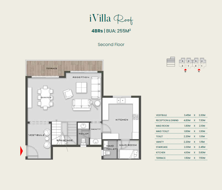 Floor plan for duplex at Aliva Mountain View Mostakbal City