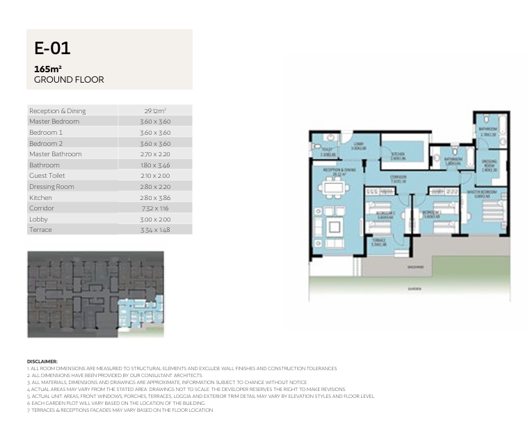 Floor plan for apartment at Bleu Vert