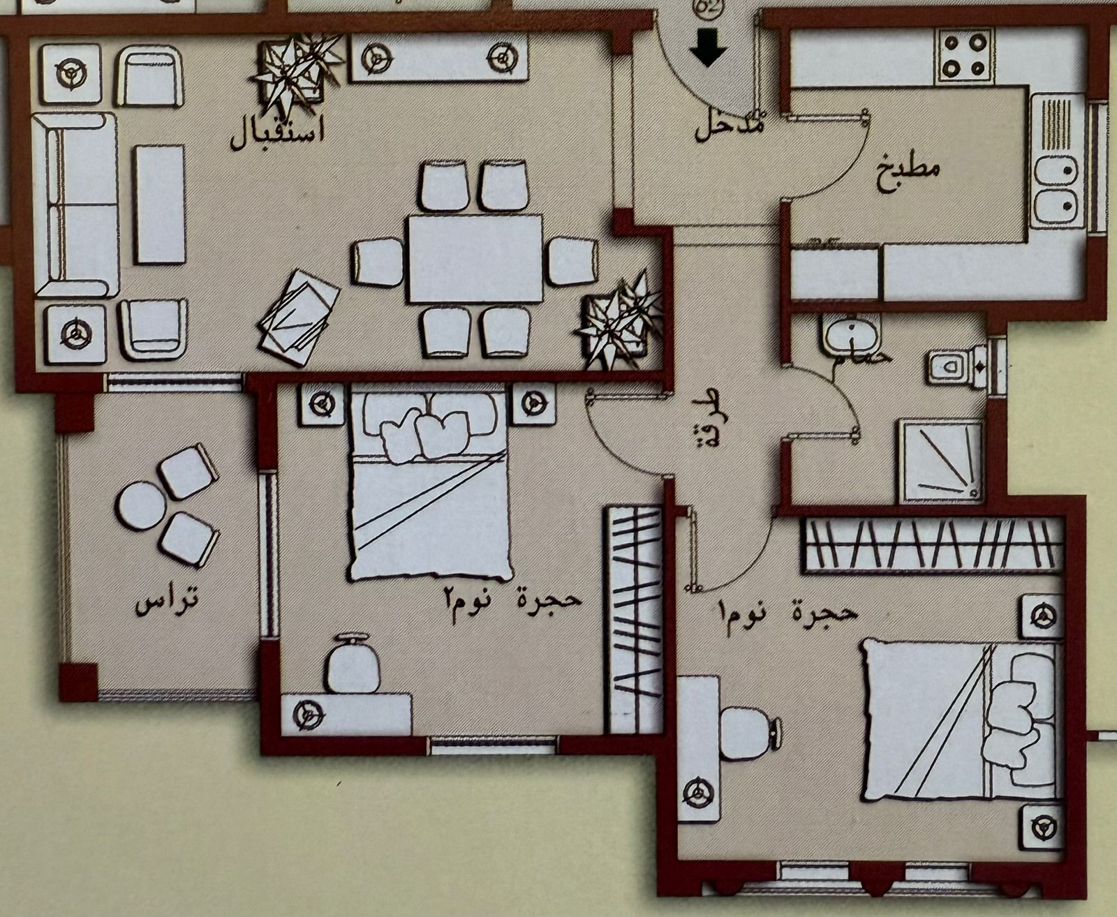 Floor plan for apartment at Madinaty