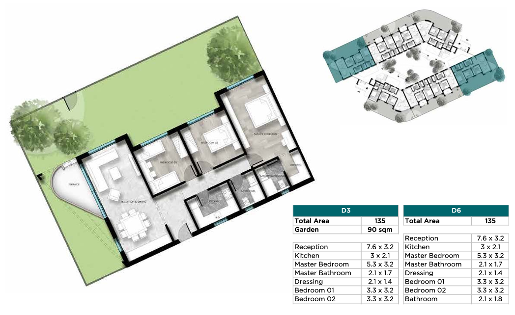 Floor plan for penthouse at Kayan
