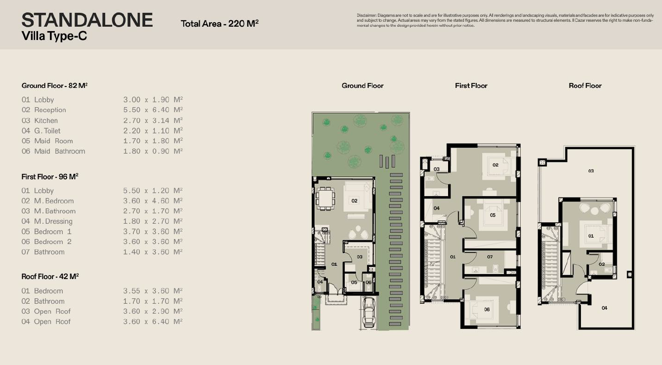 Floor plan for villa at The Crest