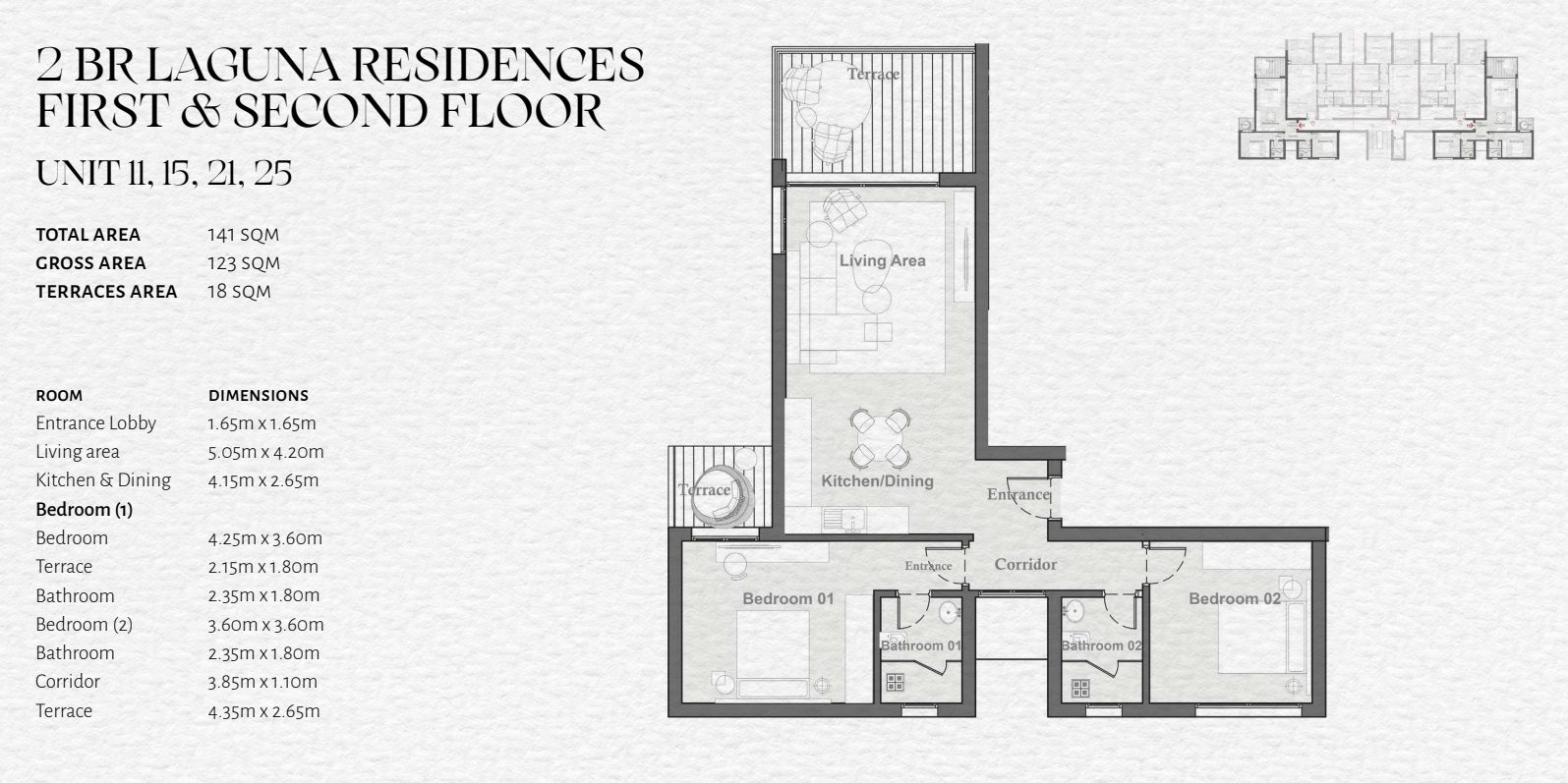 Floor plan for apartment at The Med