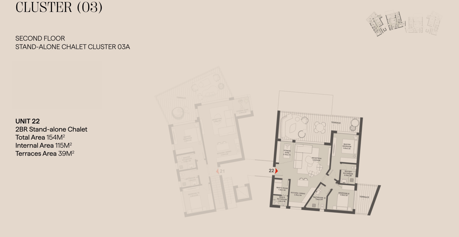 Floor plan for chalet at Geo The Med