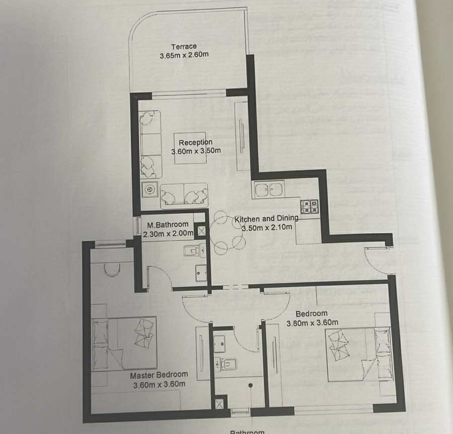 Floor plan for chalet at Hyde Park North - Seashore