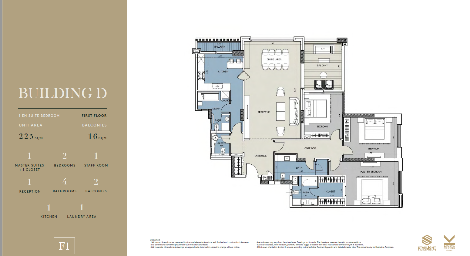 Floor plan for apartment at Katameya Creeks